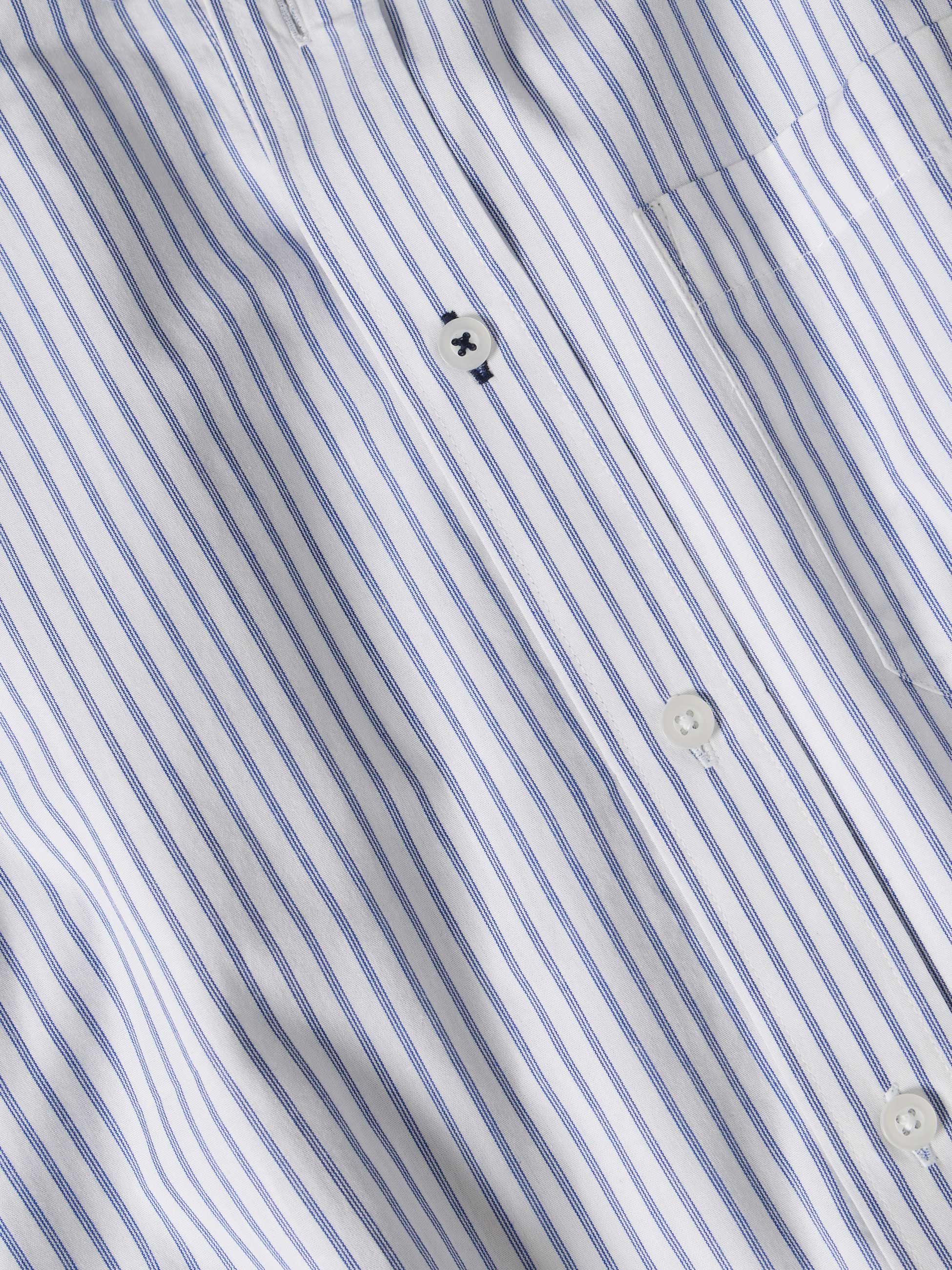 Camisa em popeline às riscas