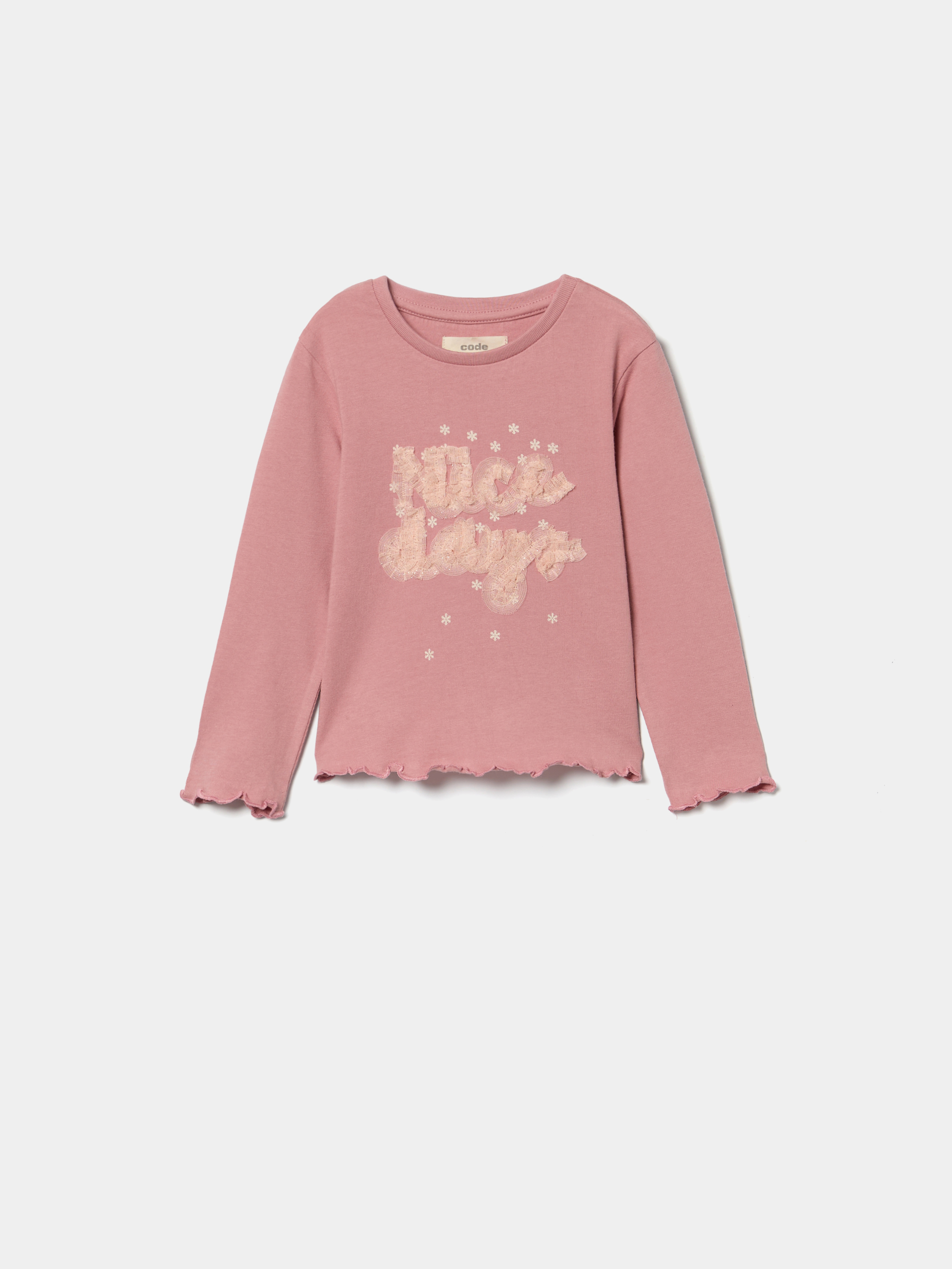 Camisola com estampa em relevo