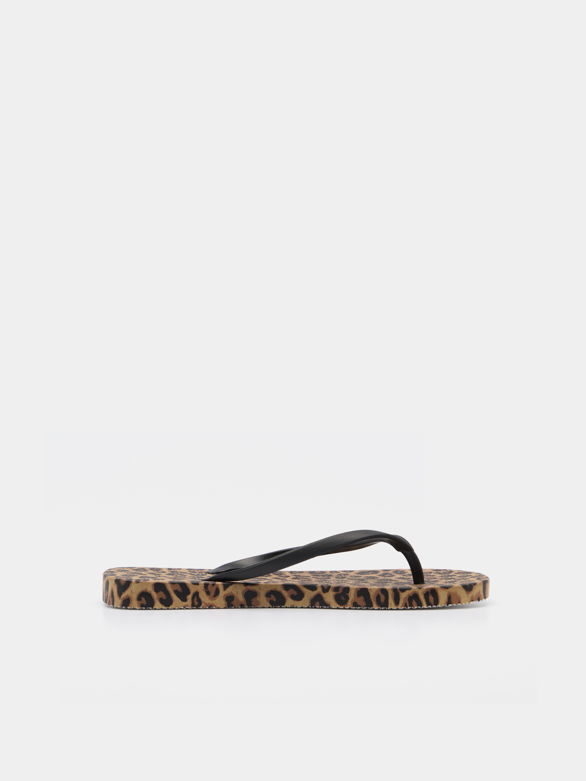 Chinelos de dedo com animal print