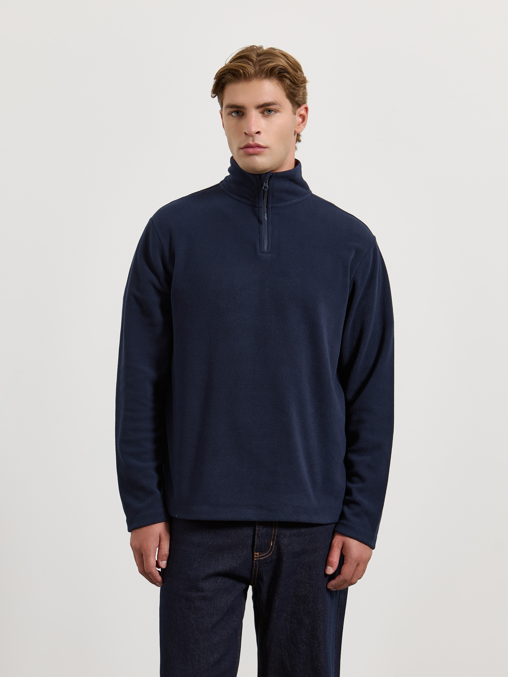 Camisola polar com fecho