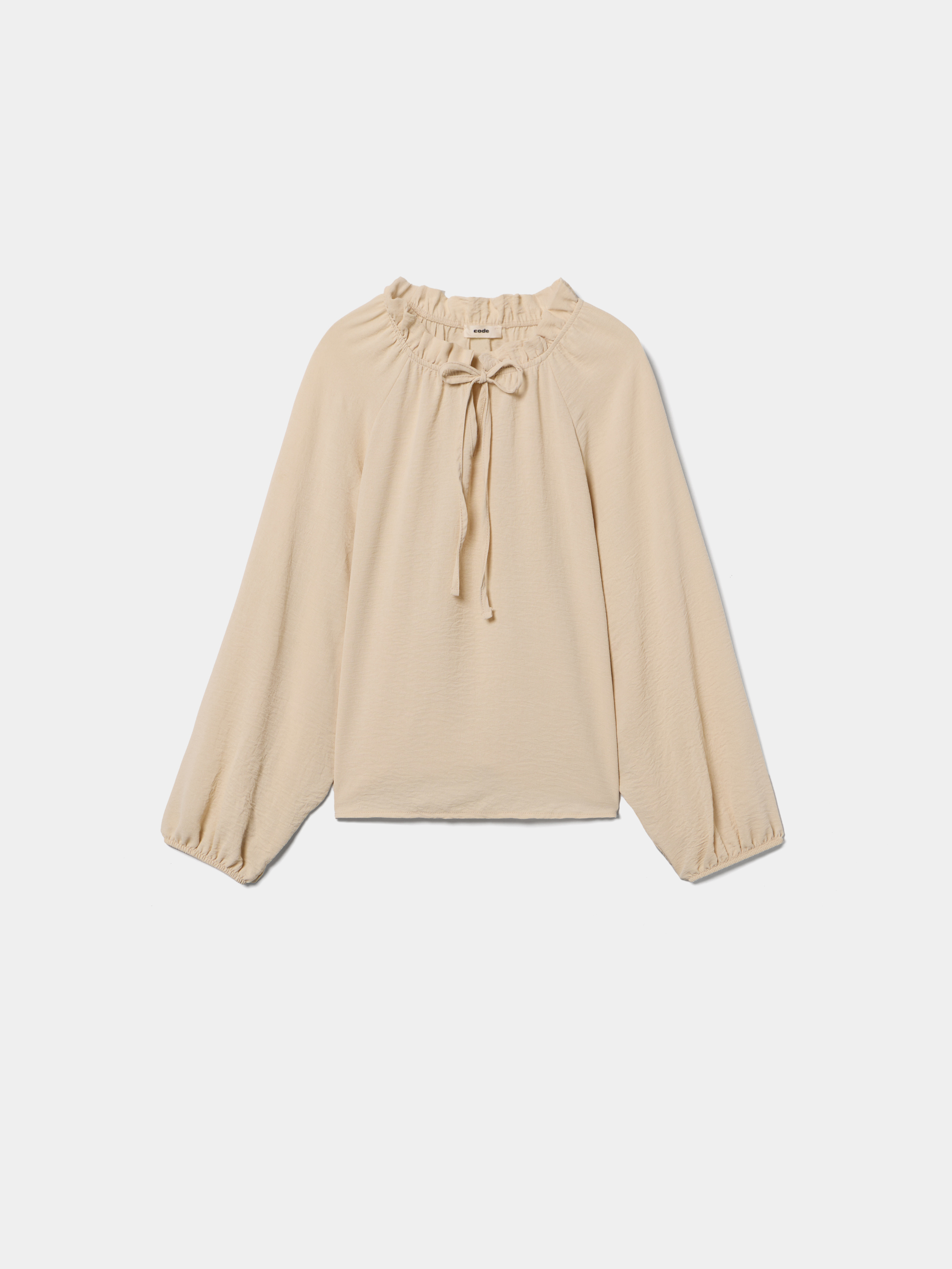 Blusa com gola franzida