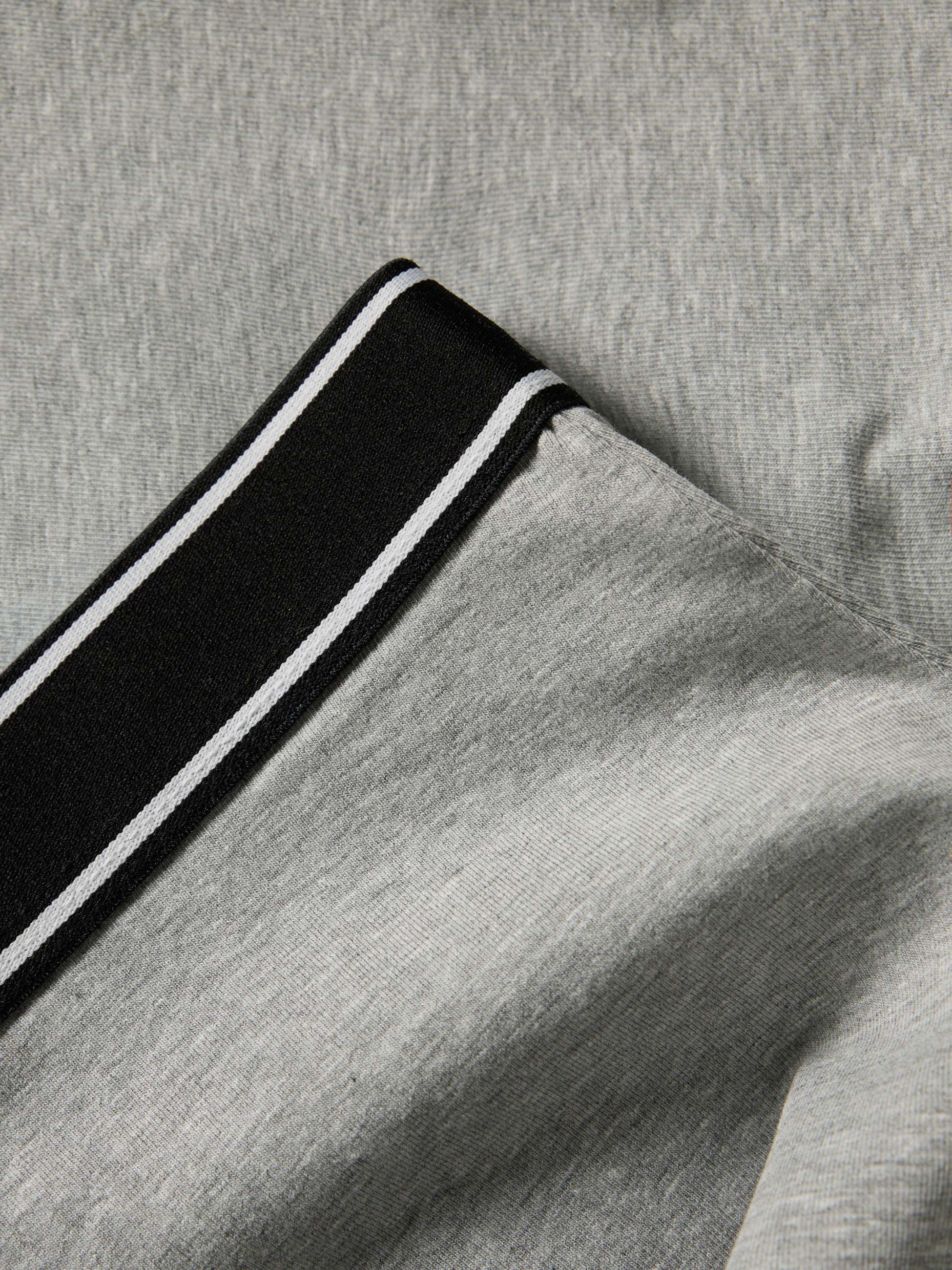 Boxers lisos com cintura às riscas
