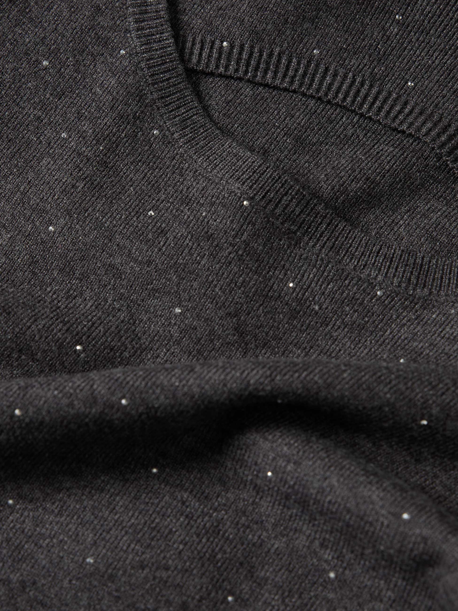Camisola de malha com abertura no decote