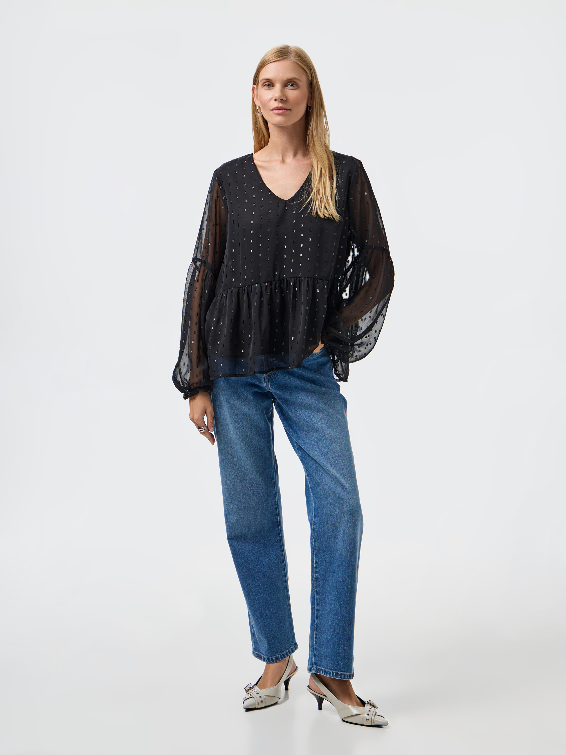 Blusa com transparência