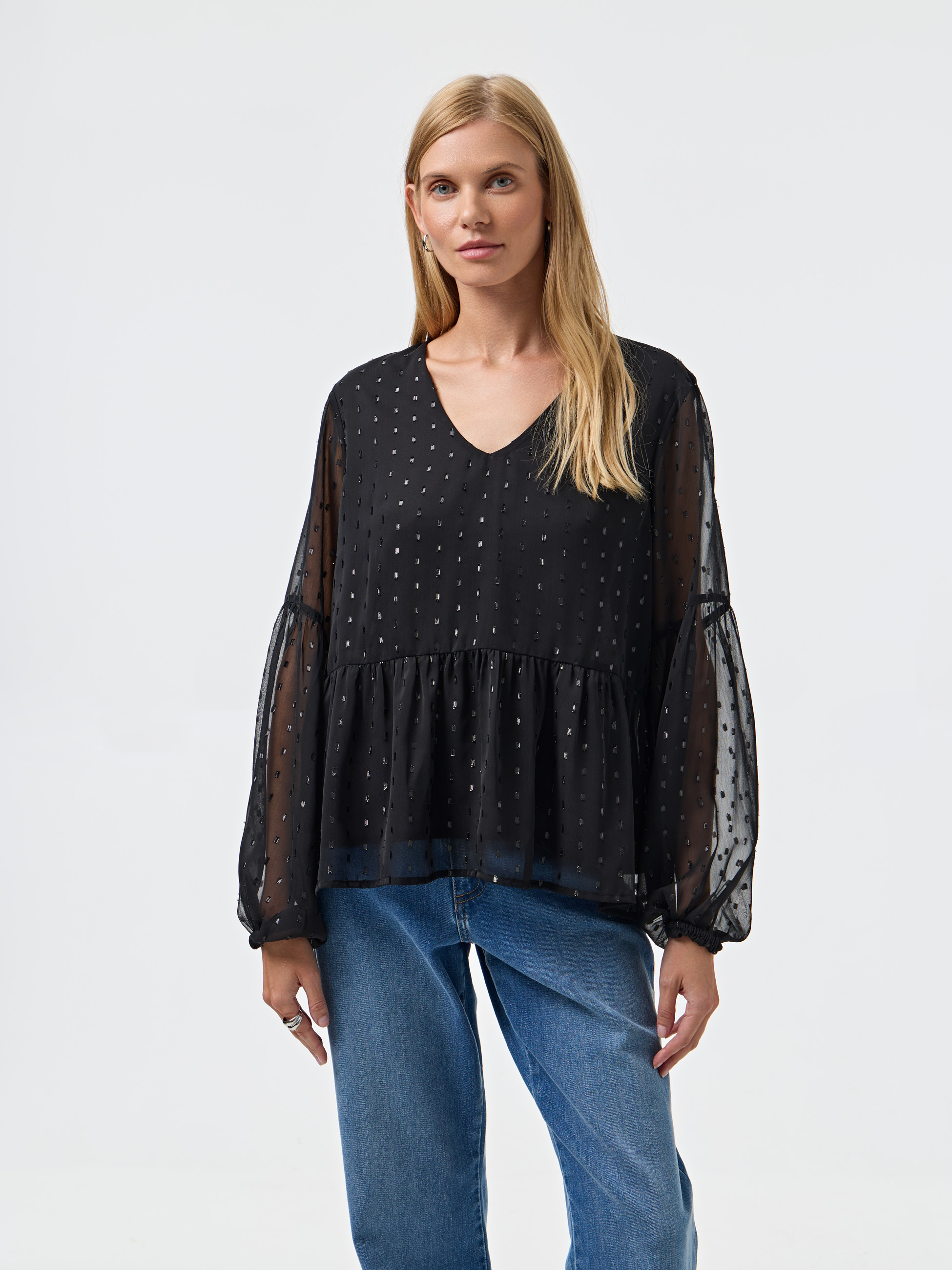 Blusa com transparência