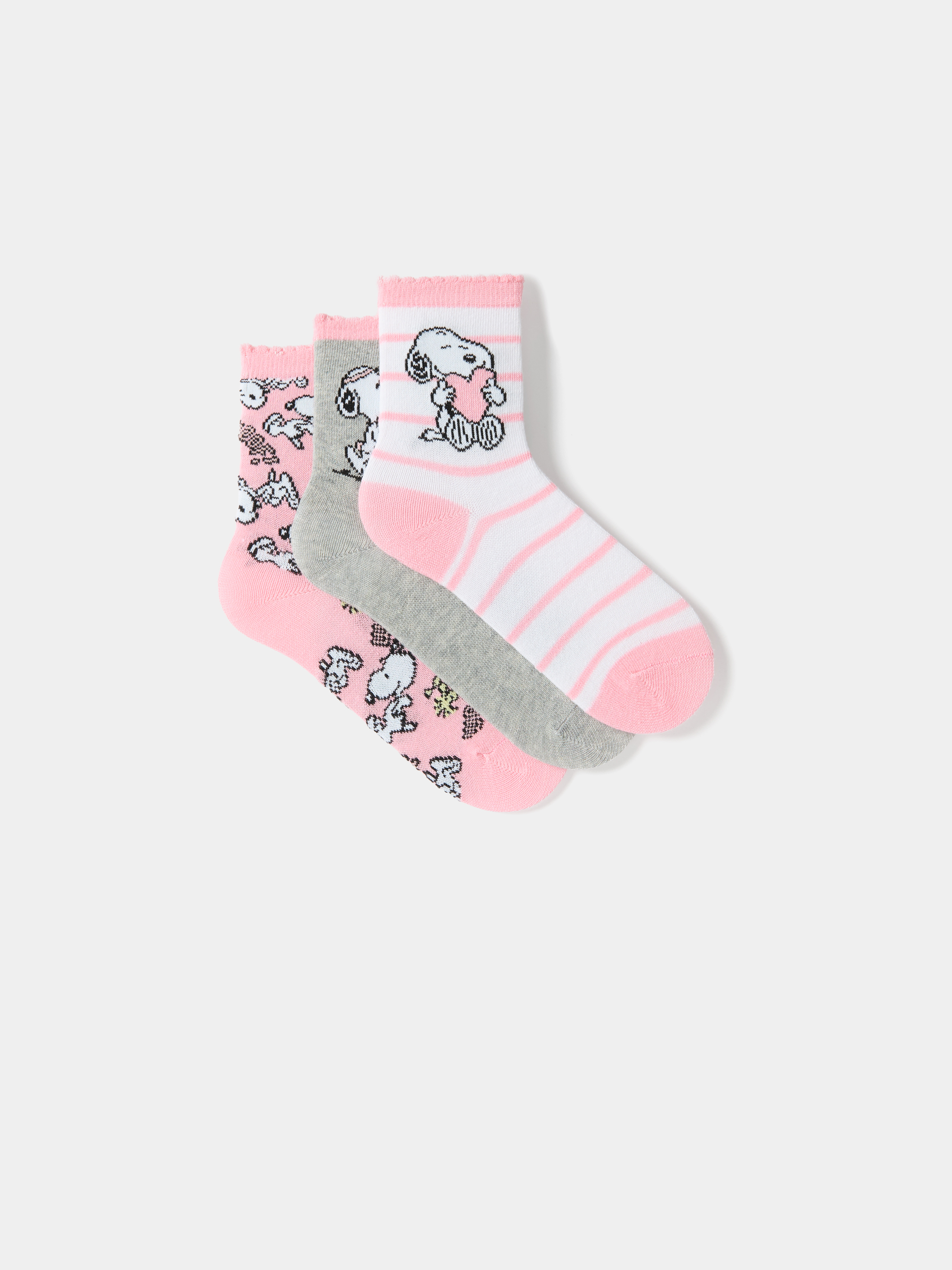 Pack de 3 pares de meias 'Snoopy'
