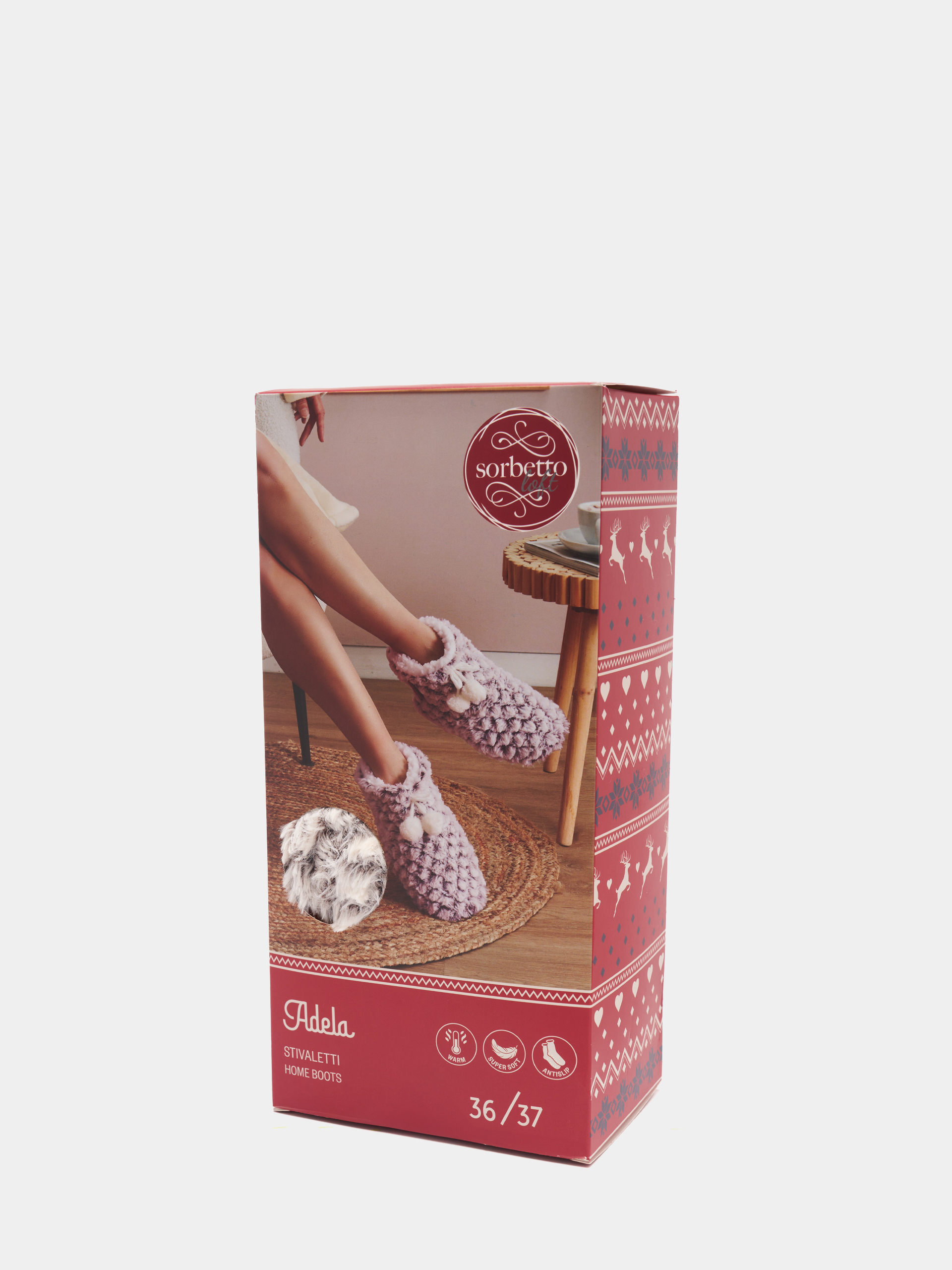 Pantufas com pompons