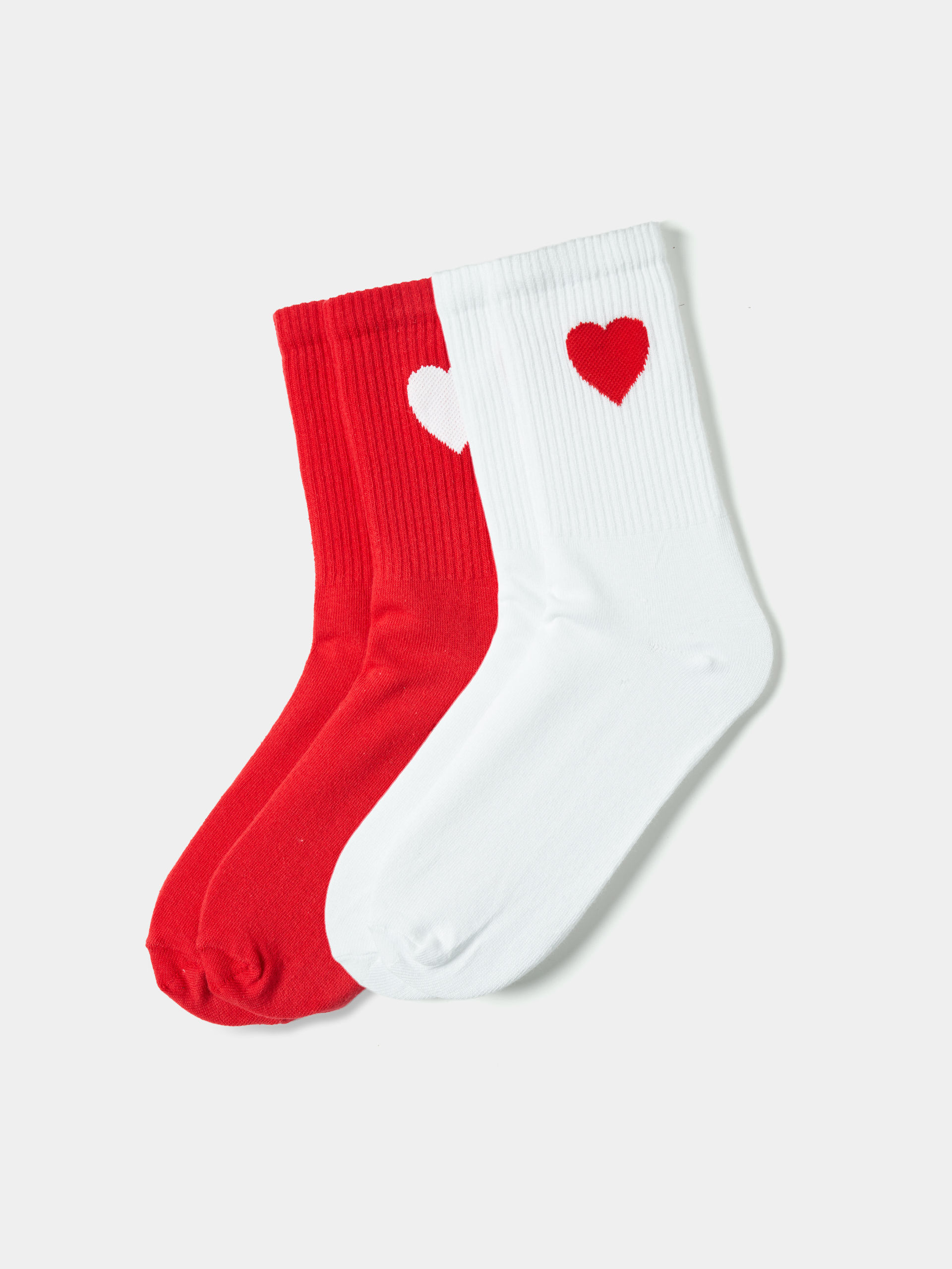 Pack 2 pares meias corações
