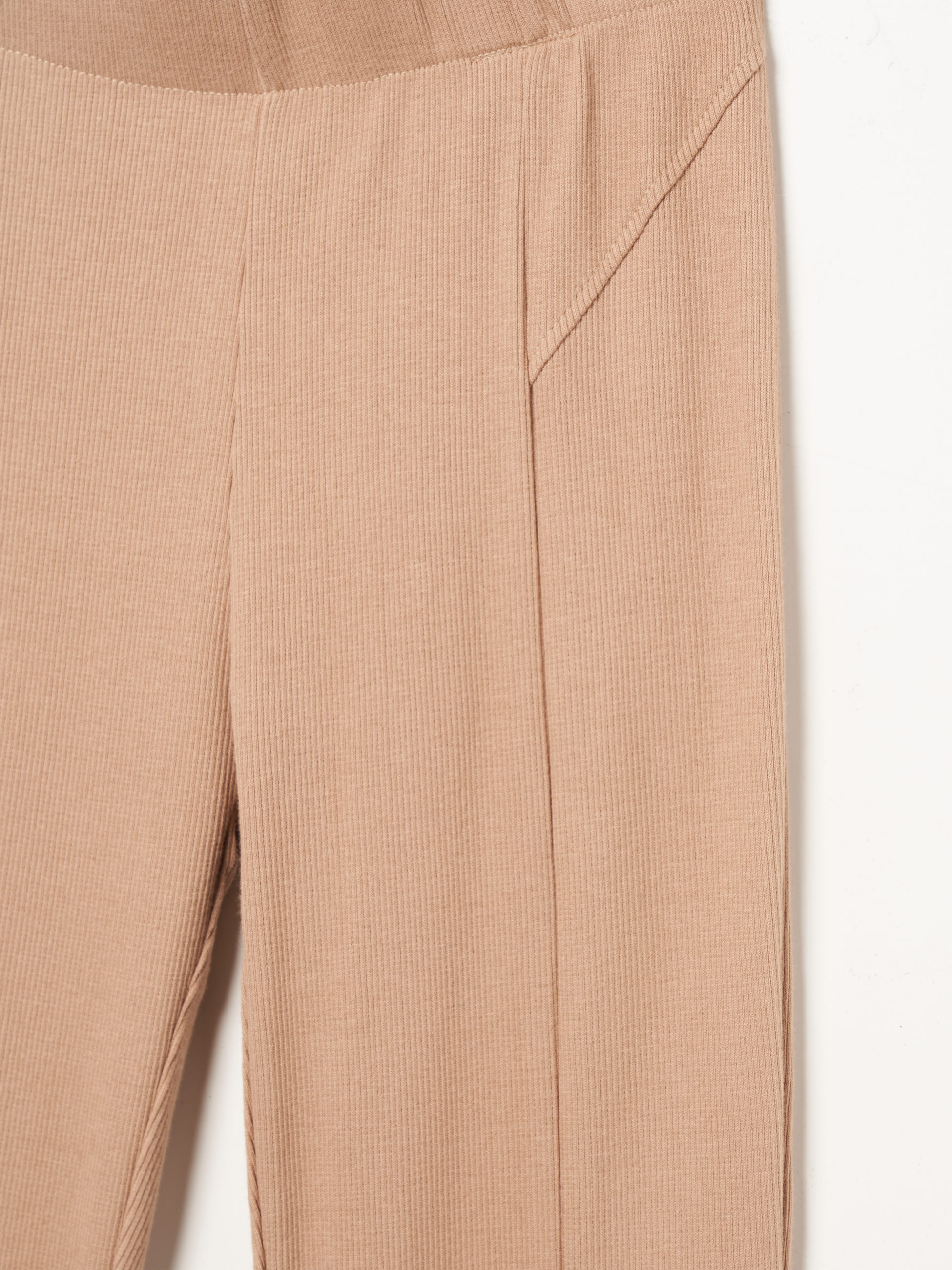 Calças malha canelada