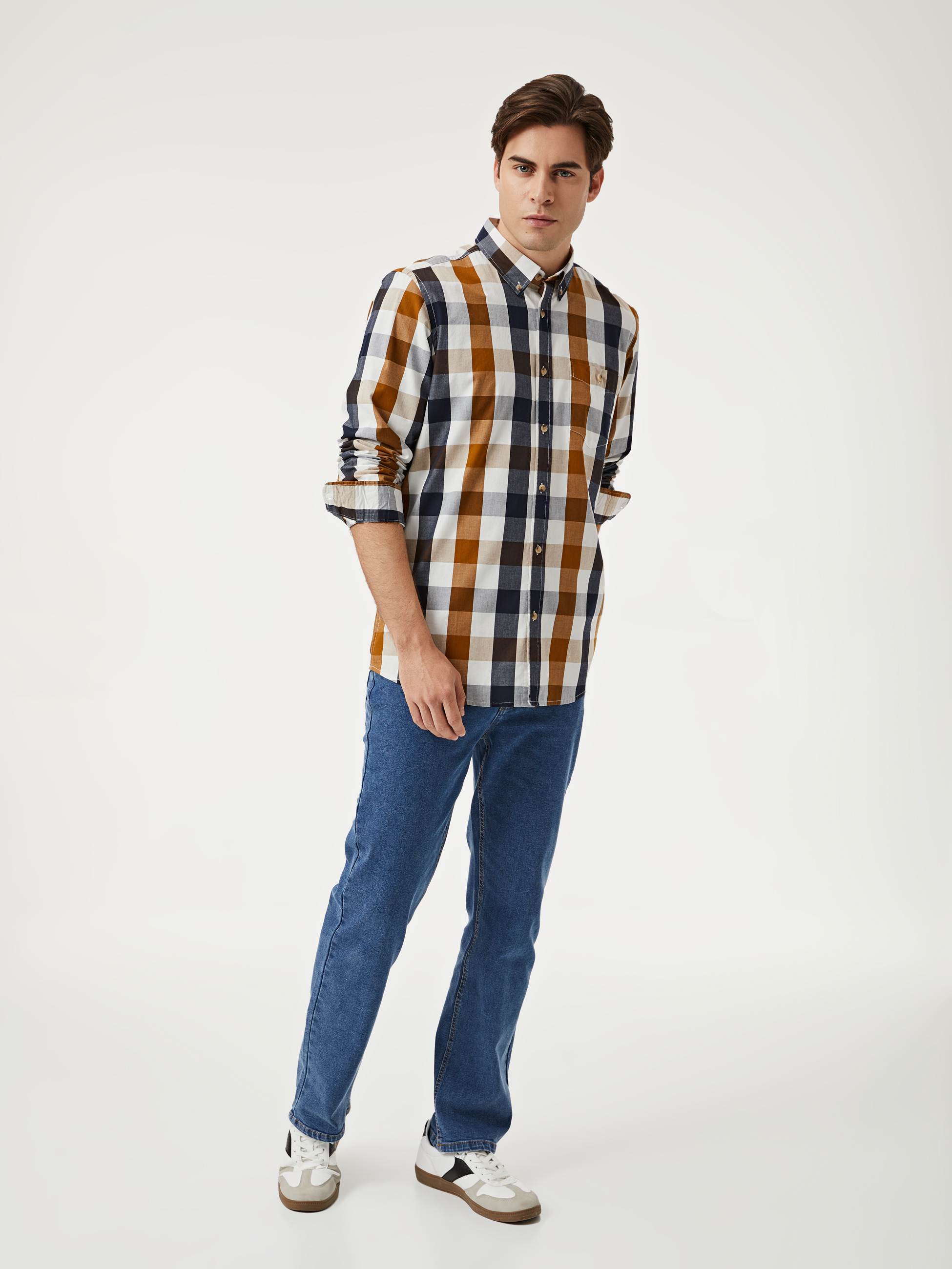 Camisa xadrez 100% algodão