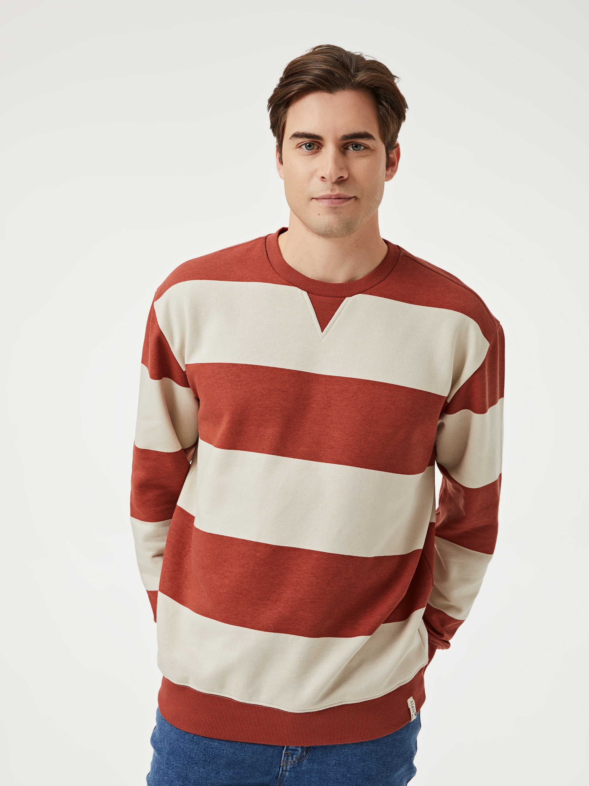 Sweatshirt às riscas