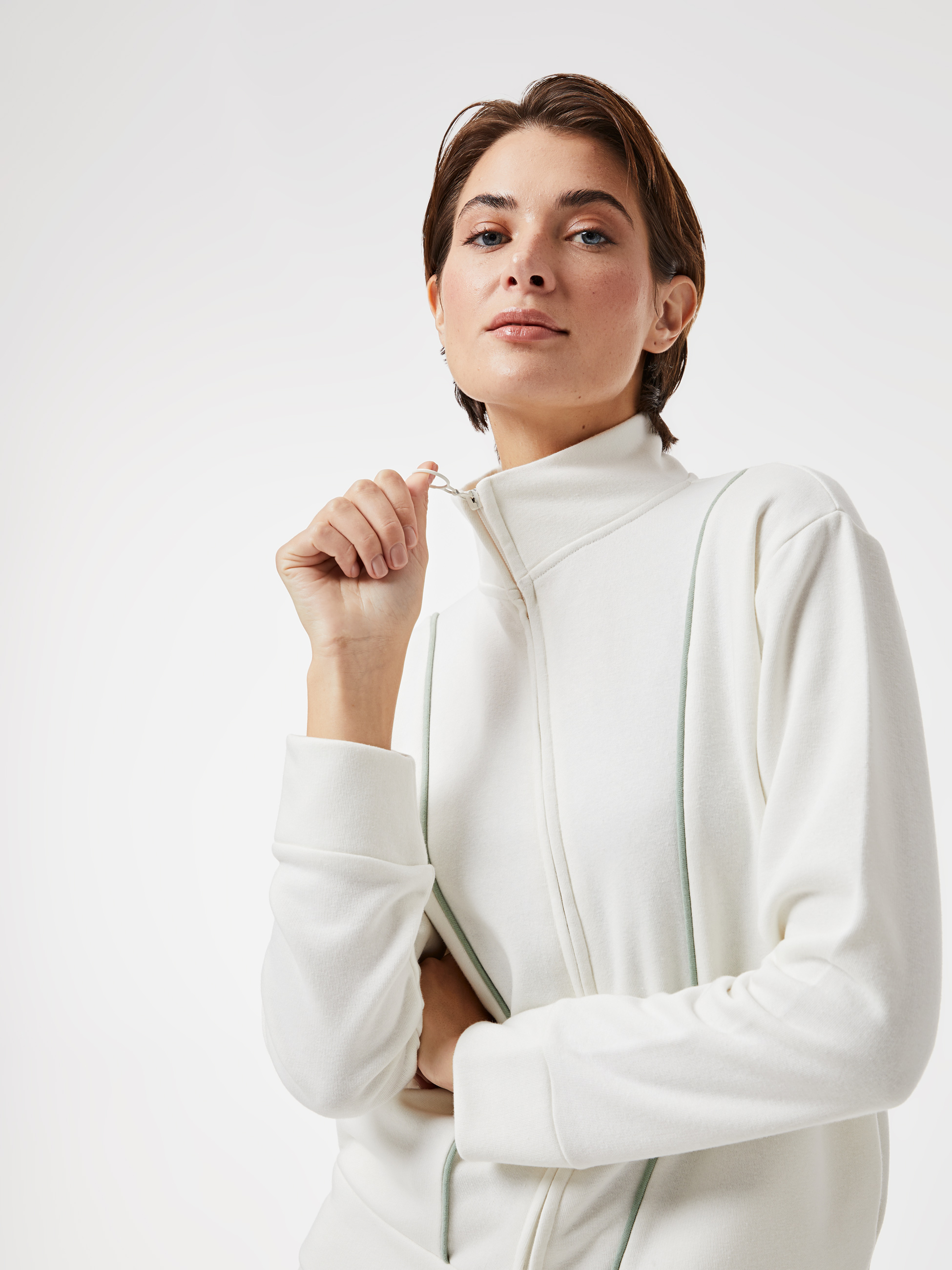 Casaco malha com fecho