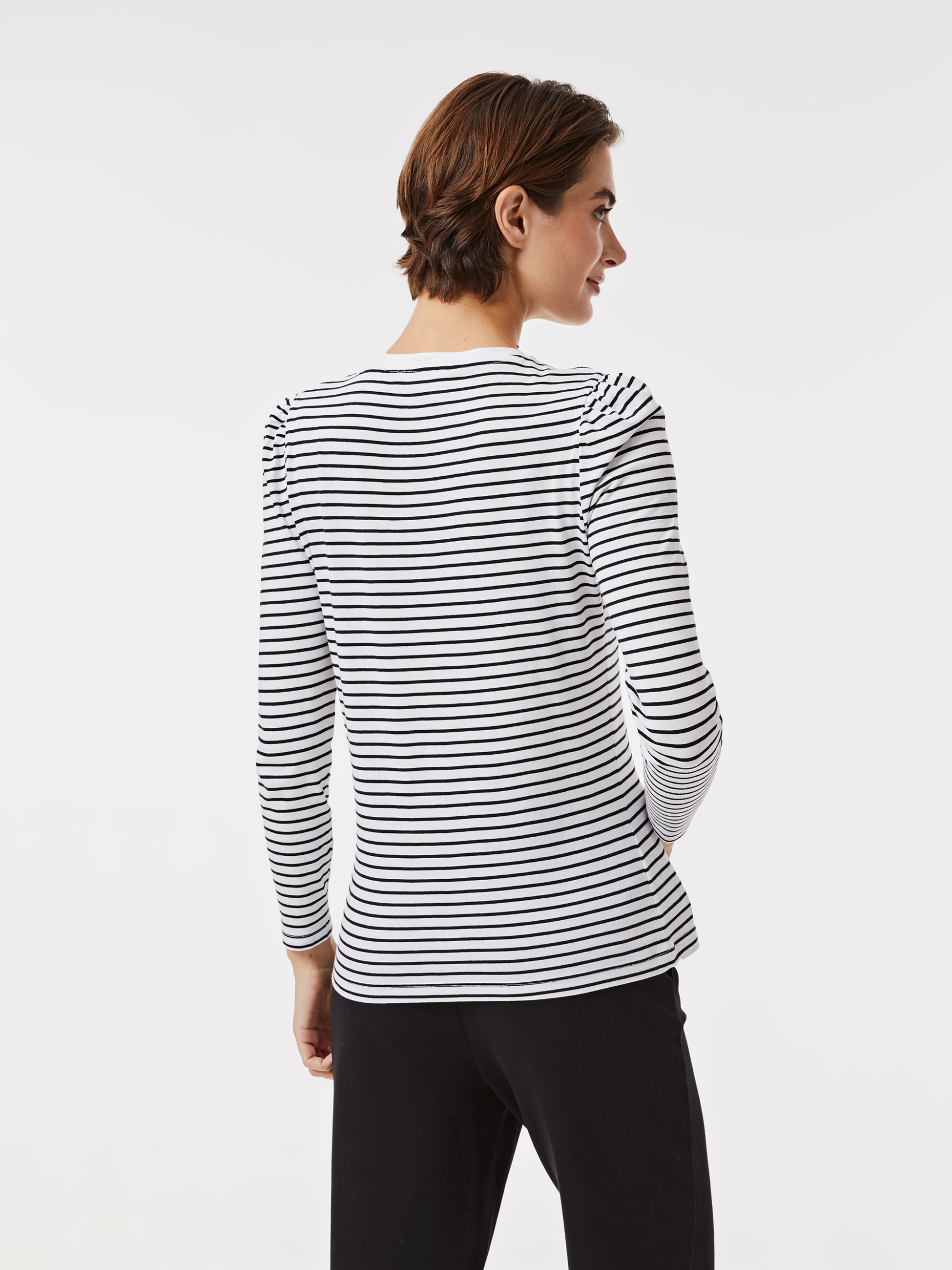 Camisola de algodão às riscas