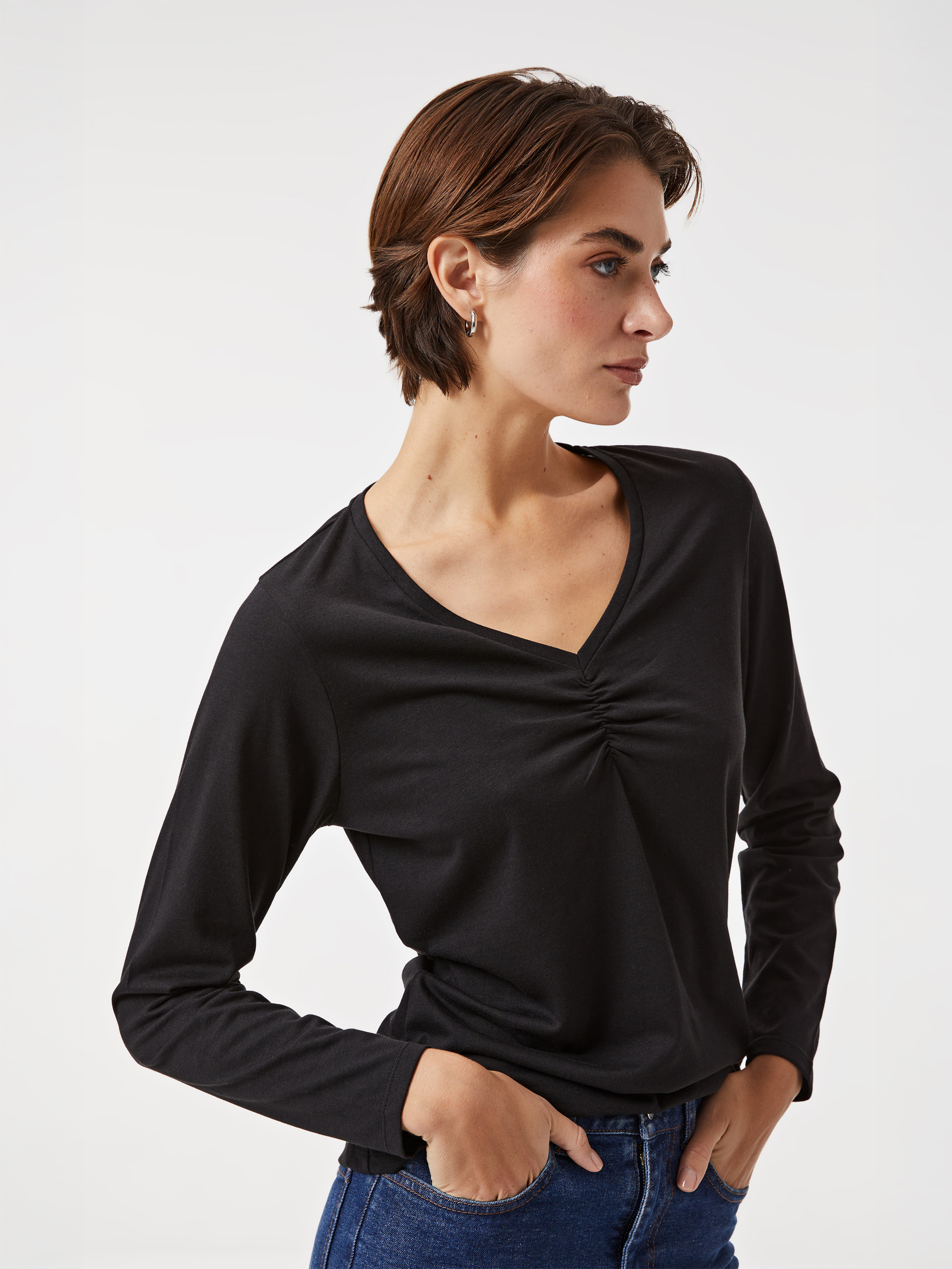 Camisola com franzido