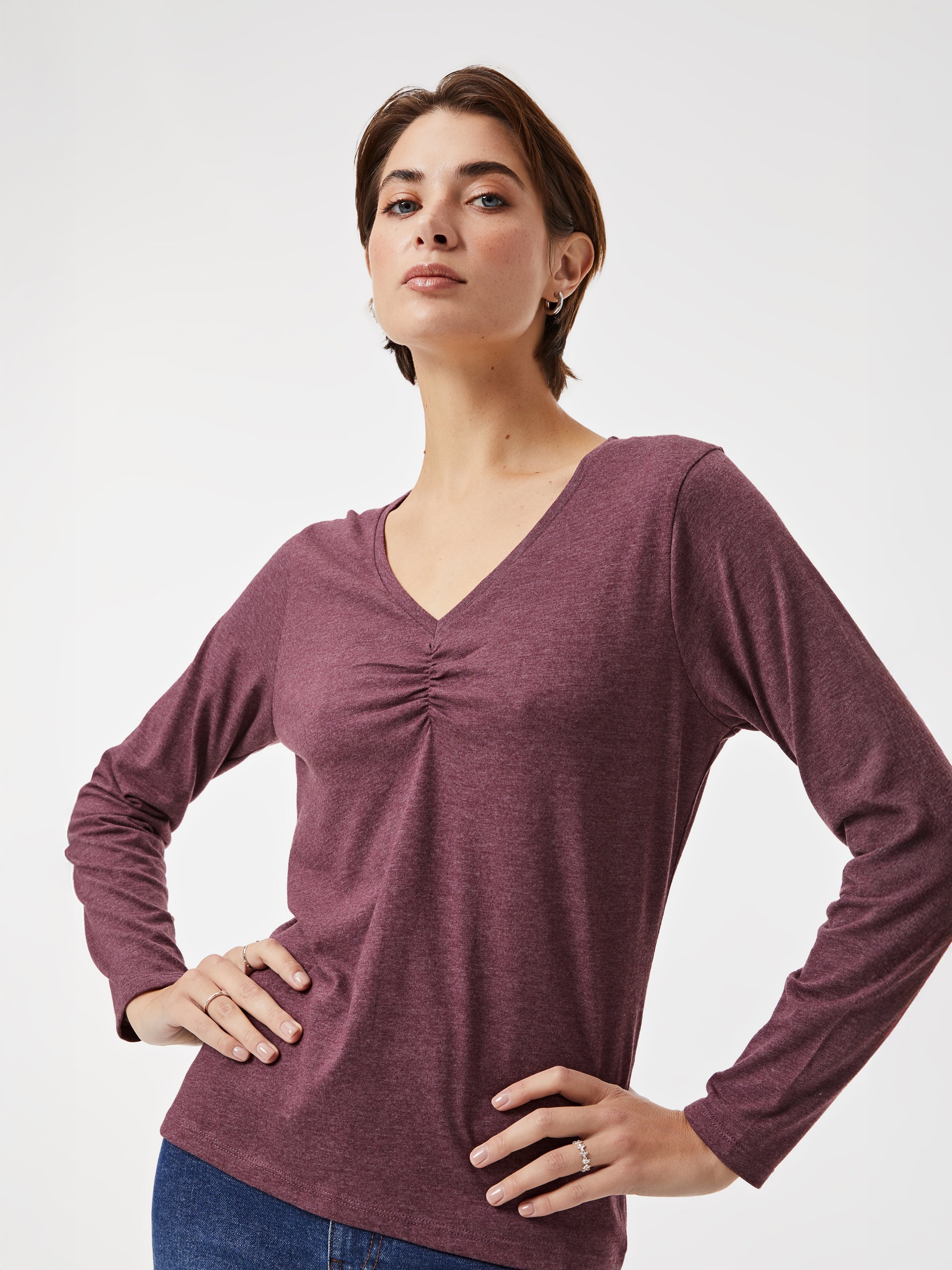 Camisola com franzido