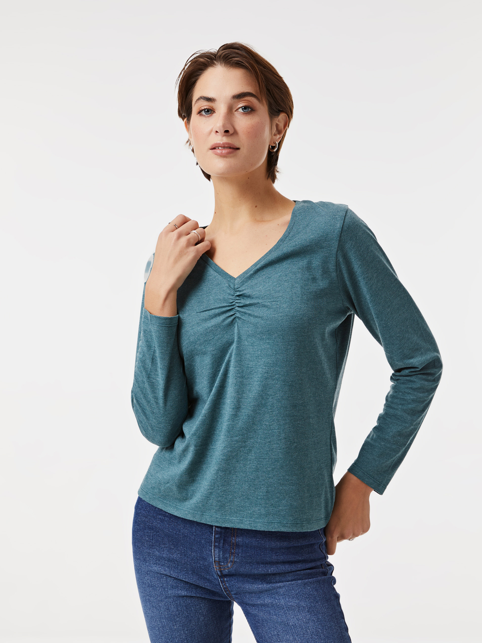 Camisola com franzido