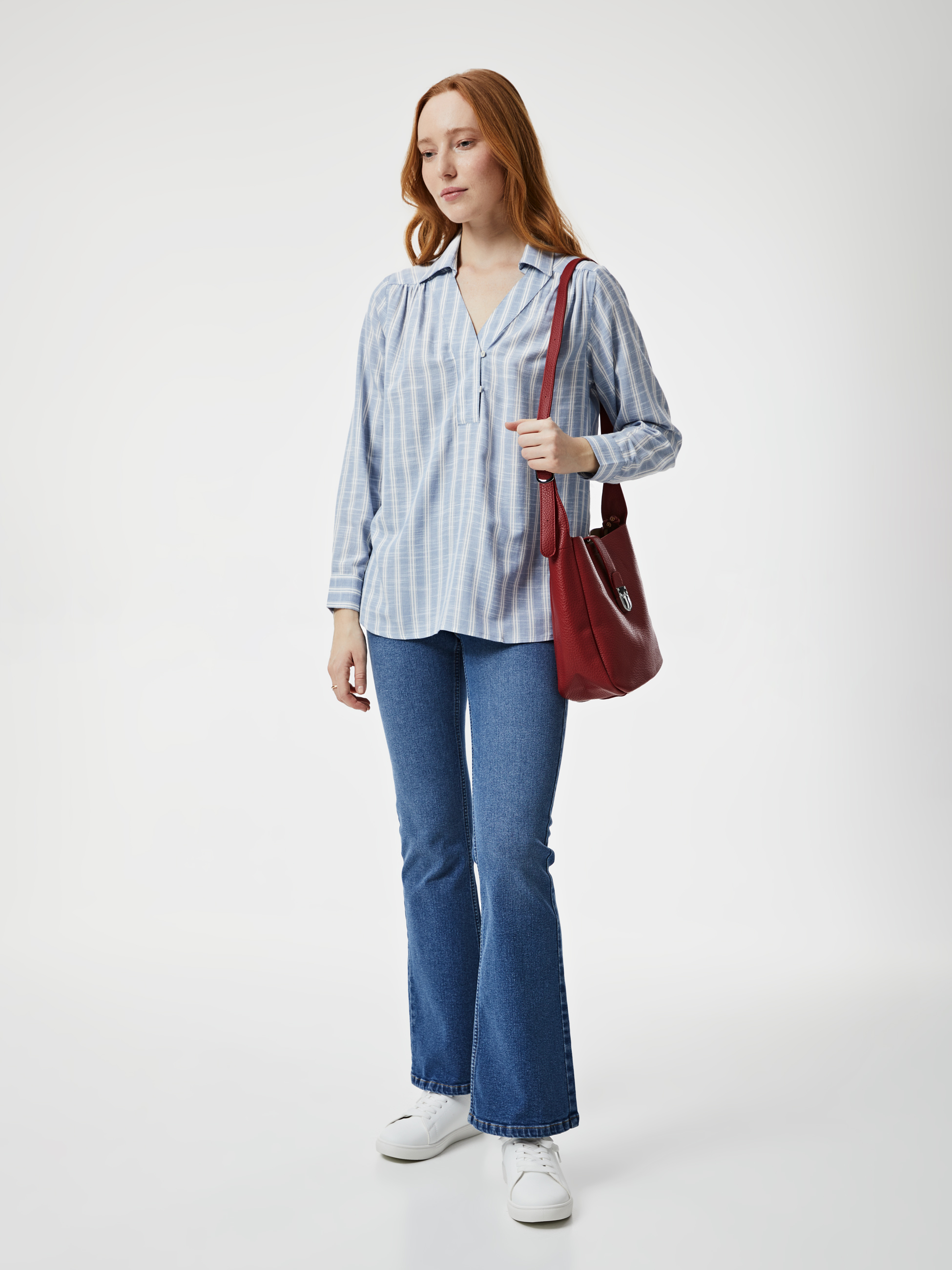 Blusa com decote em V