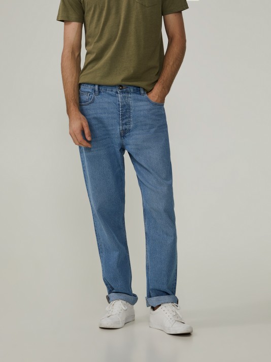 Jeans de corte reto Jeans de corte reto