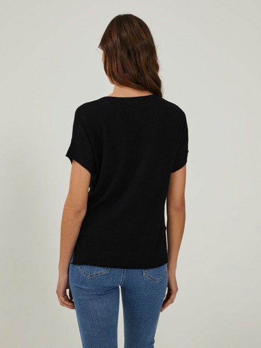 Camisola decote em V Camisola decote em V