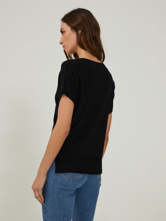 Camisola decote em V Camisola decote em V