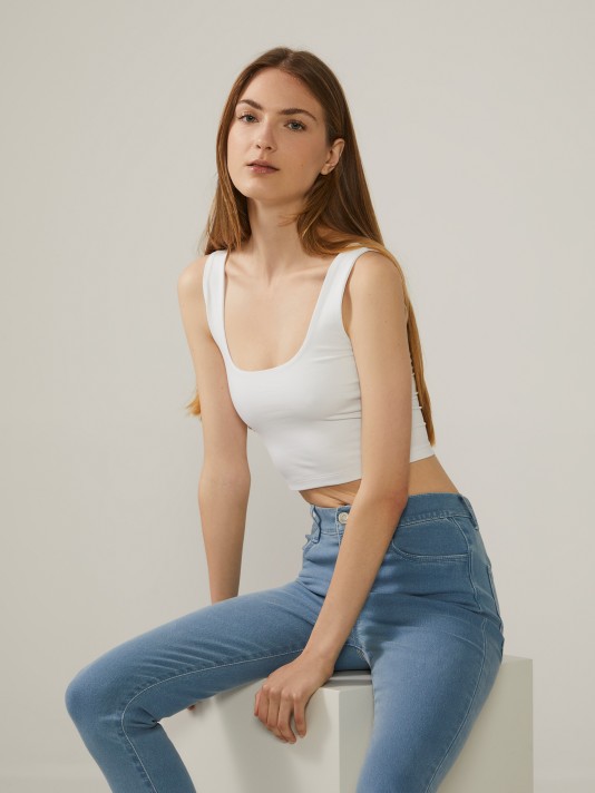 Crop top liso