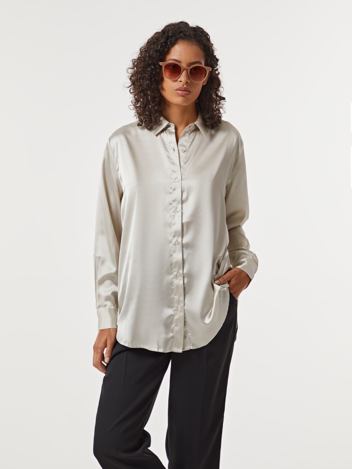 Camisa acetinada