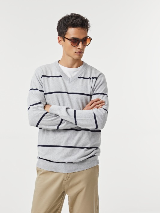 Pullover decote em V