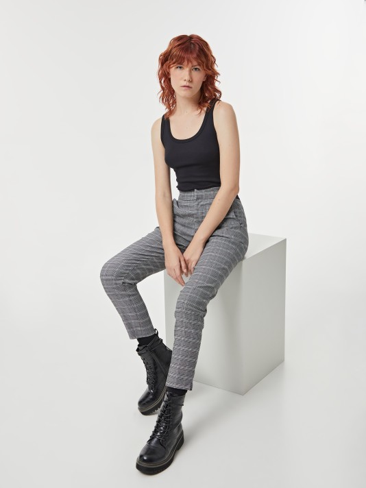 Calças xadrez Calças xadrez