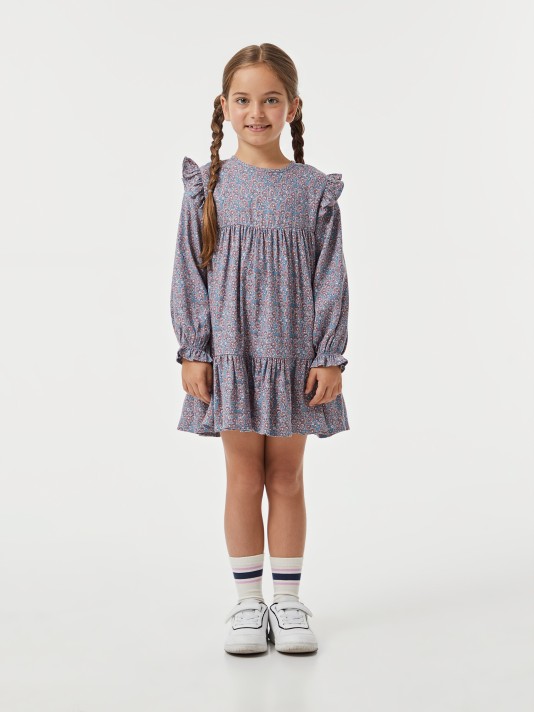 Vestido com folhos Vestido com folhos