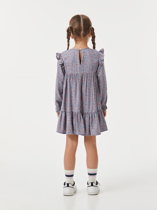 Vestido com folhos Vestido com folhos