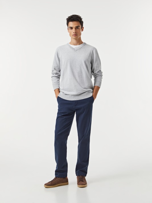 Pullover decote em V Pullover decote em V