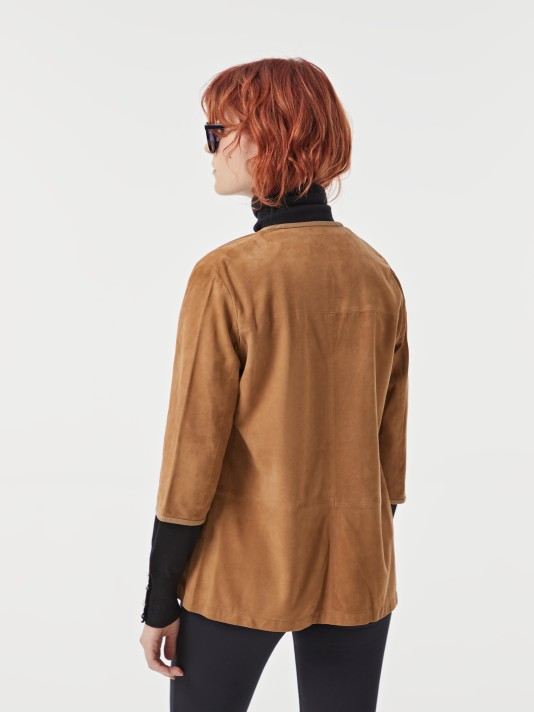 Casaco pele camurça Casaco pele camurça