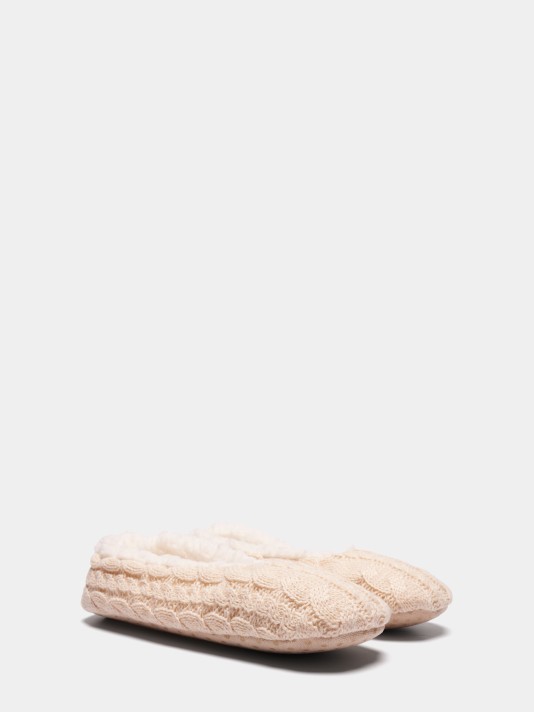 Pantufas efeito entrançado Pantufas efeito entrançado