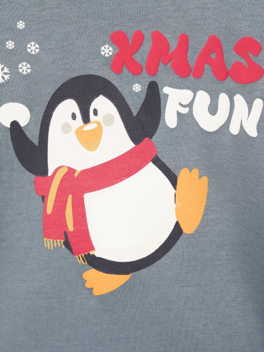 Camisola de manga comprida natalícia Camisola de manga comprida natalícia