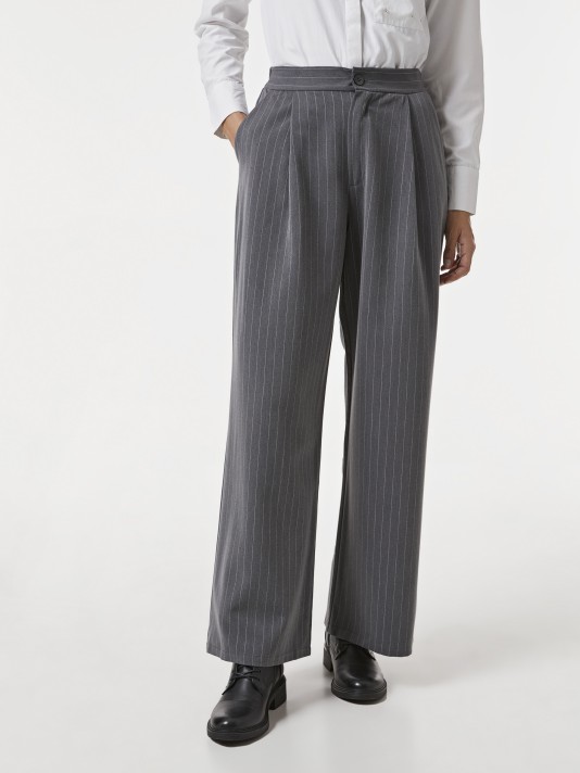 Calças alfaiataria às riscas Calças alfaiataria às riscas