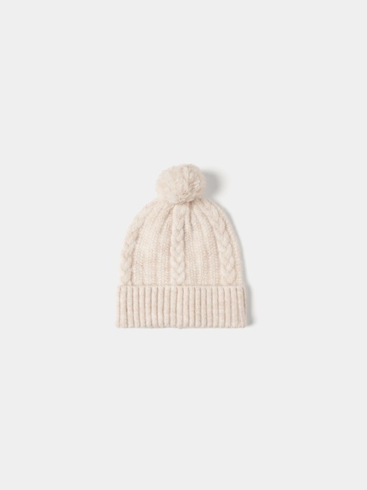 Gorro malha com pompom