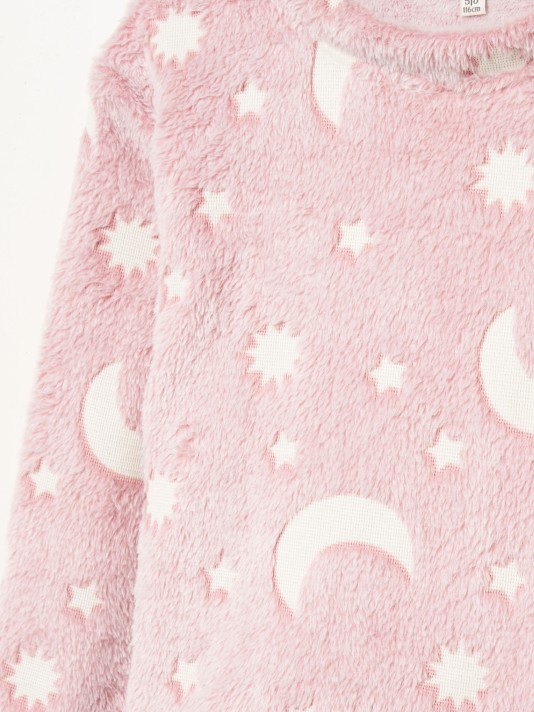 Pijama polar brilha no escuro Pijama polar brilha no escuro