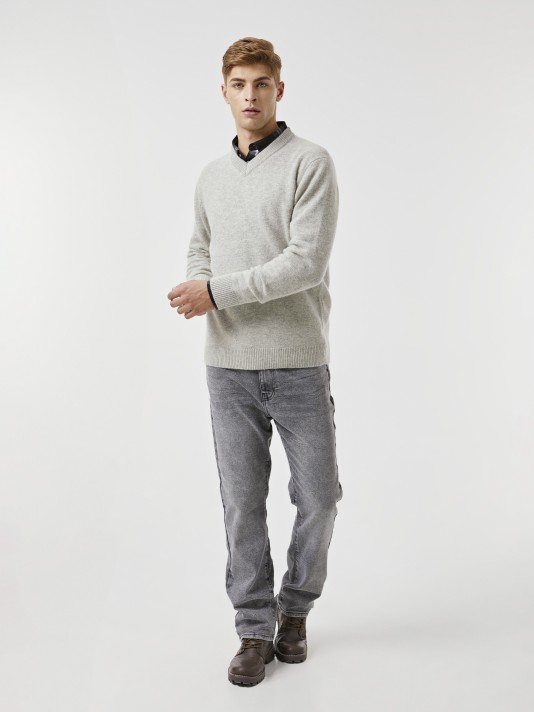 Pullover decote em V Pullover decote em V