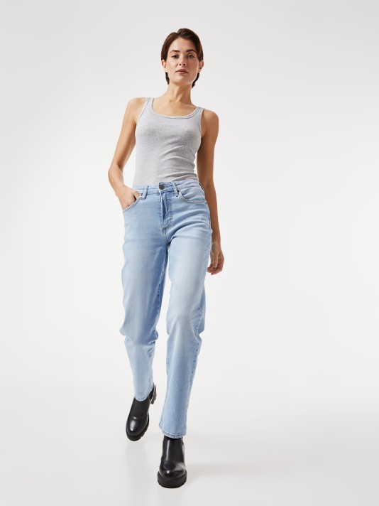 Calças de ganga straight fit Calças de ganga straight fit