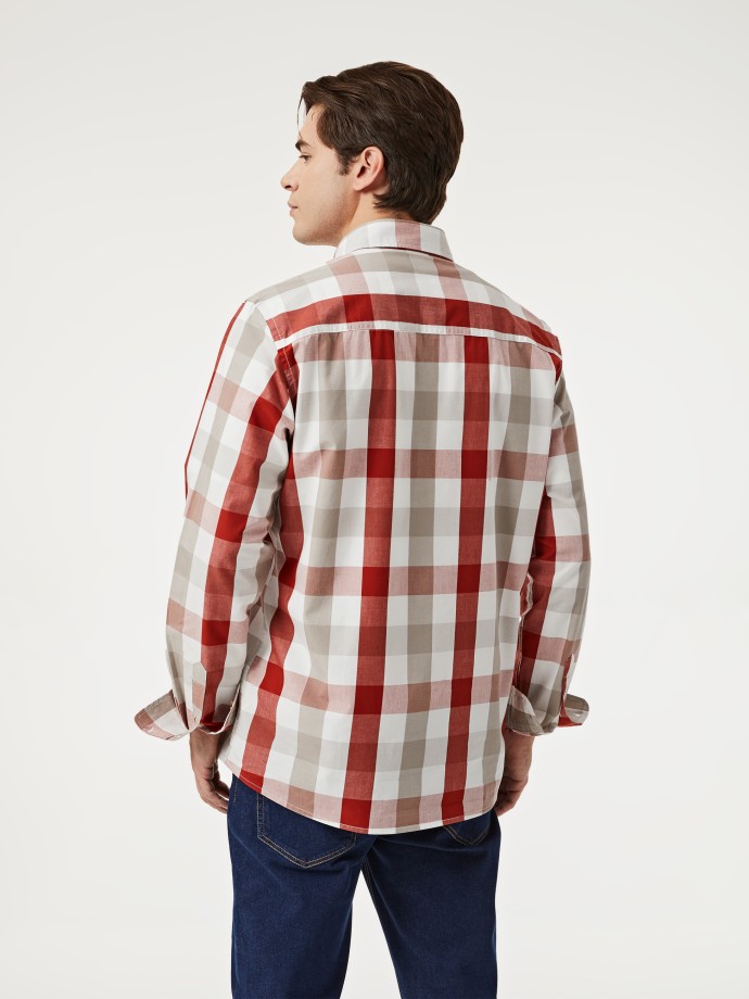 Camisa xadrez 100% em algodo