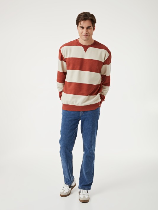 Sweatshirt às riscas Sweatshirt às riscas