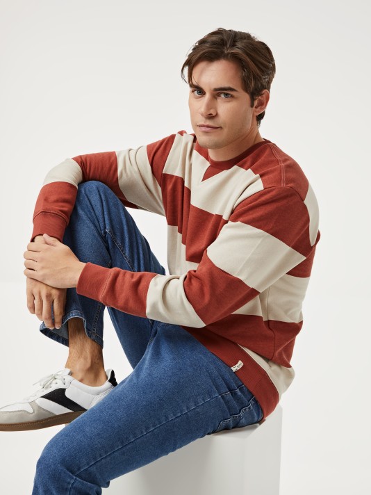 Sweatshirt às riscas Sweatshirt às riscas