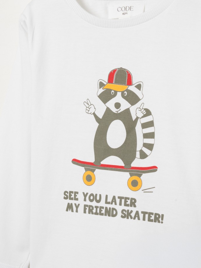 T-shirt manga comprida