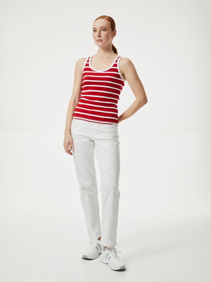 Top riscas em algodão Top riscas em algodão