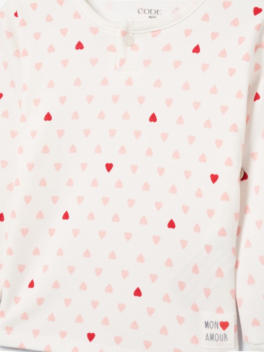 Camisola Pijama Corações Camisola Pijama Corações