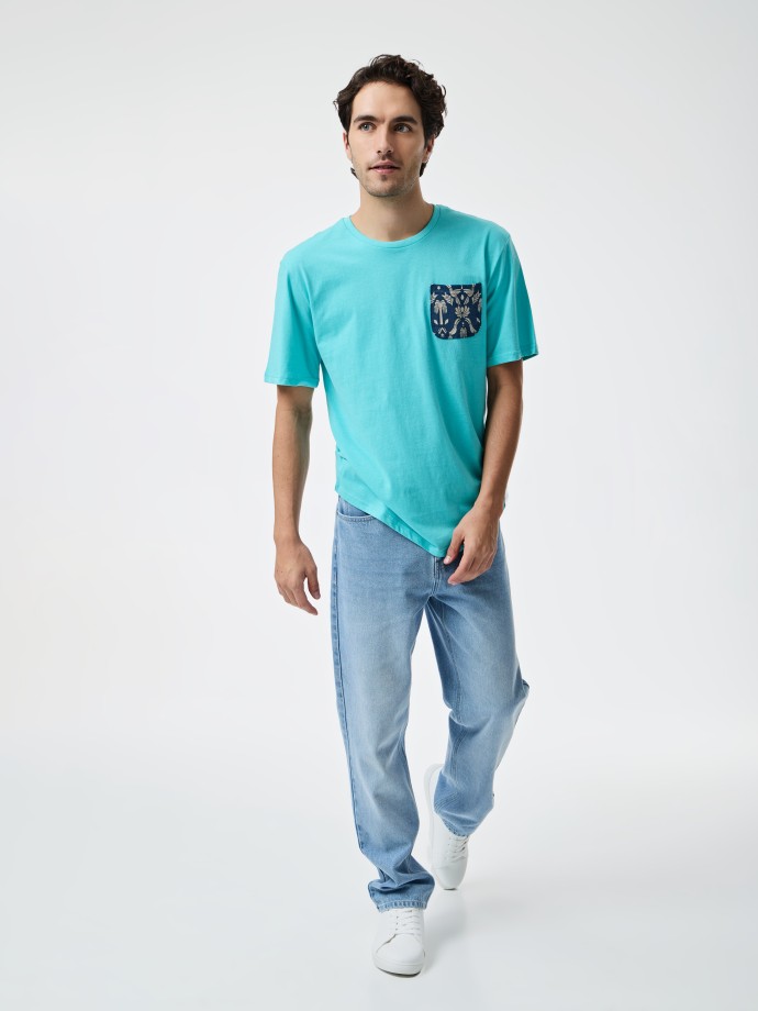  T-shirt com Estampado