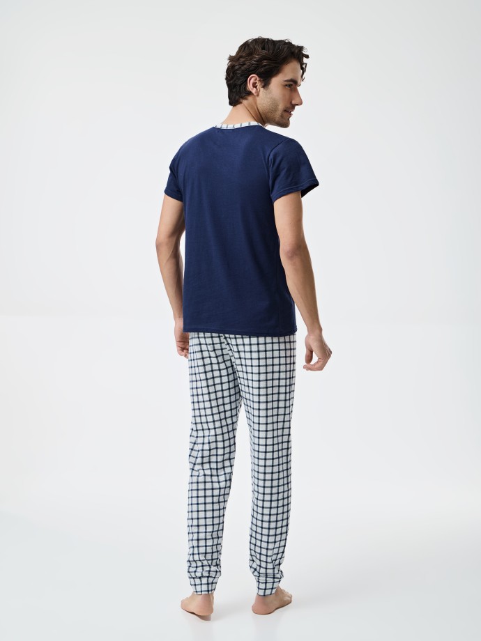 Pijama longo xadrez