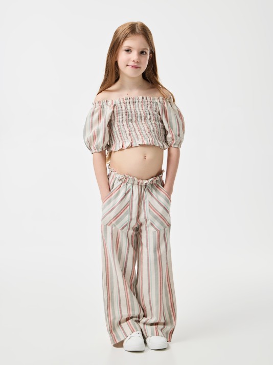 Top cropped com riscas Top cropped com riscas