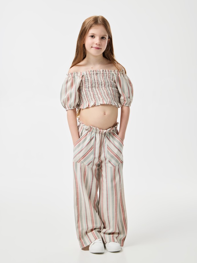 Crop top s riscas
