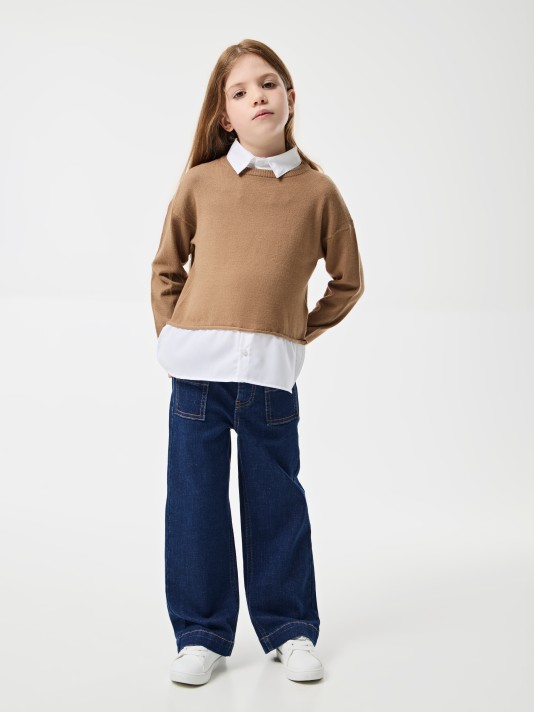 Camisola com camisa incorporada Camisola com camisa incorporada